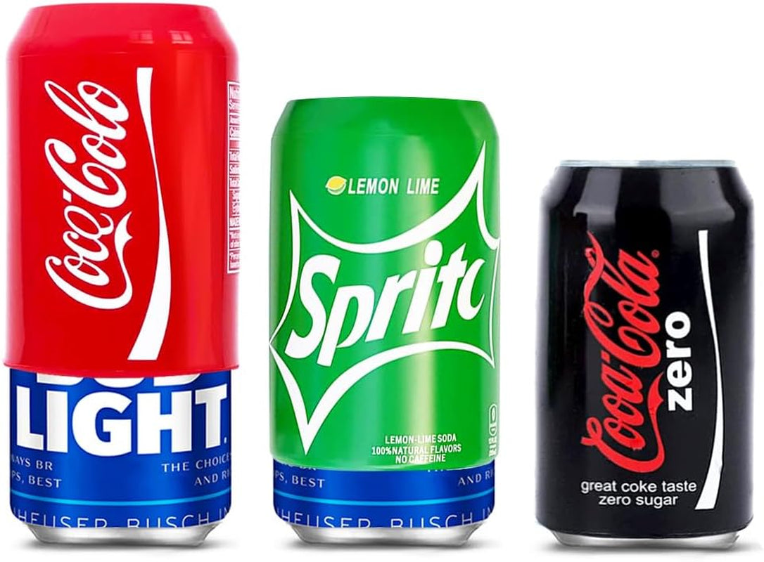 Can Covers That Look like Soda, Silicone Sleeves for Cans, Can Wraps, Fits All 12FL OZ 355Ml (Mixed, 4 Pack)
